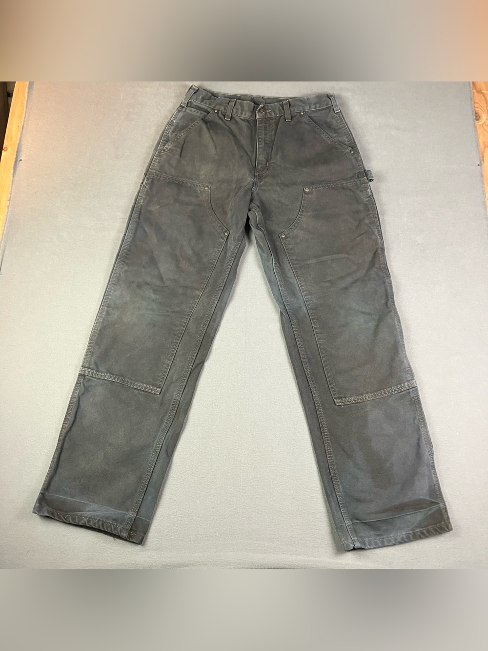Carhartt B136 BRN Men’s Size 30x32 Double Knee Carpenter Pants Distressed VTG. I
